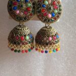 Jhumka with multicolor combination