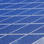 Close-up view of solar panels outdoors capturing renewable energy efficiently.